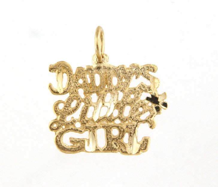 Daddy&#39;s little girl Unisex Charm 14kt Yellow Gold 437364 - $99.00
