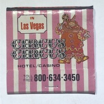 Circus Circus Casino Hotel Las Vegas Nevada Match Book Matchbox - £3.95 GBP