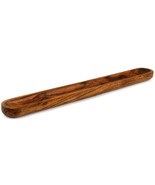 Hand Carved Acacia Wood Long Olive Tray Canoe Style Perfect Serving Dinn... - £61.28 GBP