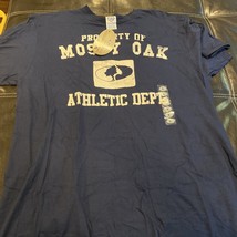 Mossy Oak property of athletic dept mens L navy blue tshirt - $14.84