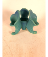 Van Briggle Art Pottery 3-Footed Candle Holder, Turquoise, 5&quot; W - £34.81 GBP