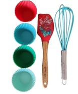 Pioneer Woman ~ 10-Pc. ~ Utensil Set ~ 1-Whisk ~ 1-Spatula ~ 8-Cupcake L... - $460.94 MXN