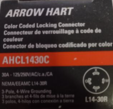 Eaton Arrow Hart 30 Amps-Amp 125/250-Volt NEMA L14-30c Industrial Lockin... - $46.74