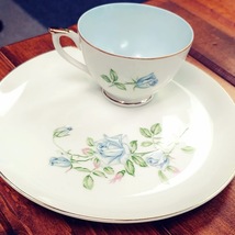 LEFTON FINE CHINA SNACK PLATE & CUP SET of four NE2108 image 8