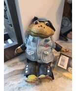 vtg 1999 Harley Davidson Revit The Frog Bean Bag Plush in Jacket Chaps - $11.88