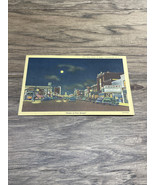 Vintage Hay Street at Night Fayetteville North Carolina Souvenir KG JD - $10.86 CAD