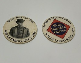 Lot 2 Wells Fargo Since 1852 POG Hawaii  Milk Cap Vintage Advertising - £10.24 GBP