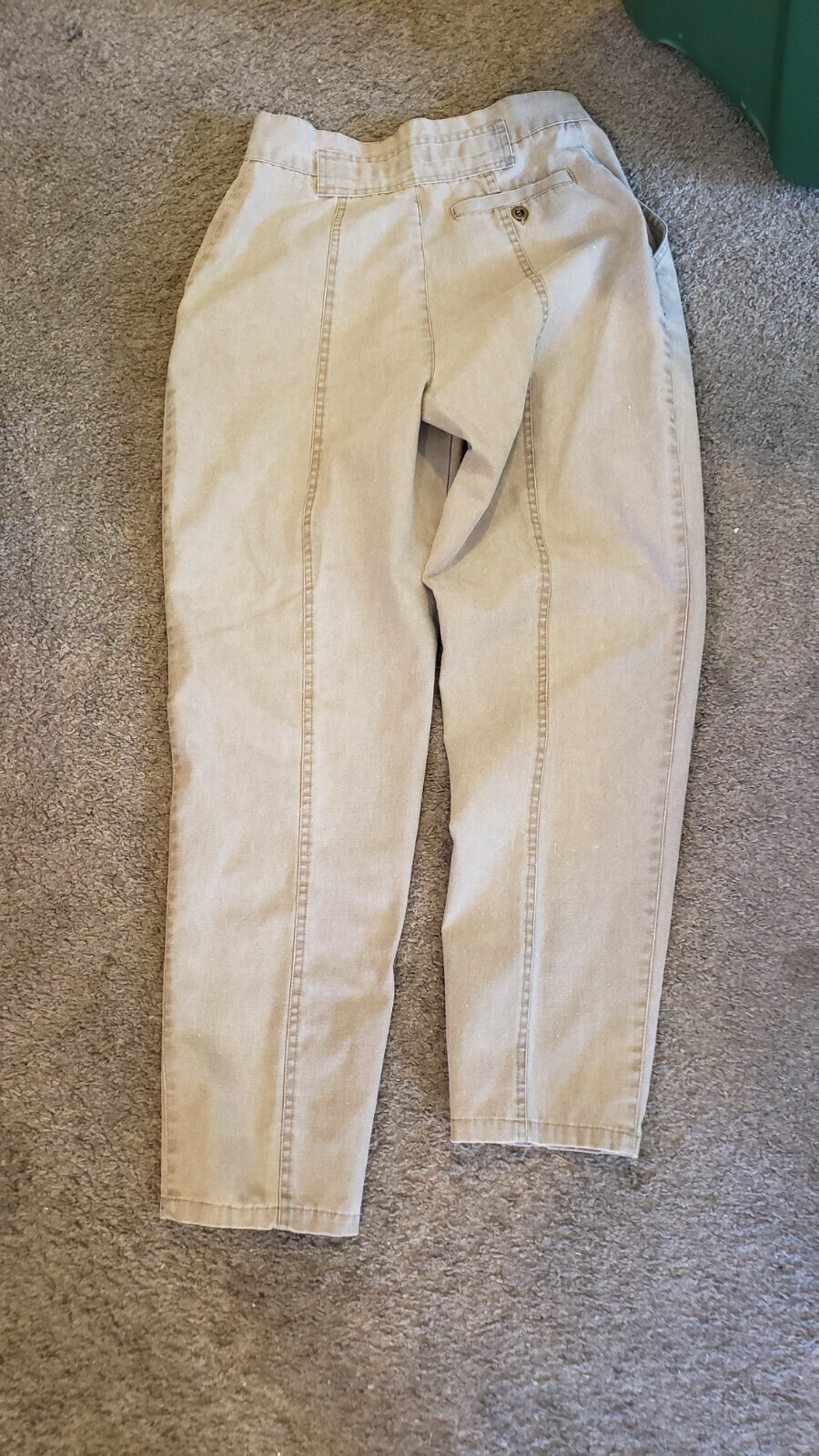 Vintage 80's Donna Justin Allen Marroncino Pantaloni Pieghe Sul Davanti Size 5-6 Item image 5