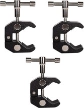 Super Clamp With 1/4 And 3/8 Thread For Photography,Camera Monitor, Led, 3Pack - £25.27 GBP