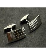 S.T. Dupont Paris Palladium Finish Cufflinks Made in France Elegant Design - $325.17 CAD