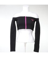 Reebok Cropped Women&#39;s Crop Top Size Small Black Pink - $9.49