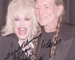 2X Autographed Willie Nelson &amp; Dolly Parton Signed Photo with COA - Coun... - £157.26 GBP