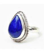 925 Sterling Silver Lapis Lazuli Handmade Ring SZ H to Y Festive Gift RS... - £28.78 GBP