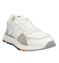 Santoni  Soft Leather Men&#39;s White Textile Italy Sneakers Shoes Size US 1... - £281.96 GBP
