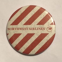 Vintage Northwest Airlines Promotional Advertising Pinback Button Pin 2-1/4&quot; - £4.75 GBP