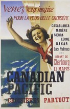 Venez Vous inscrize Canadian Pacific croisieres partout - Framed Picture - 11&quot; x - £25.56 GBP
