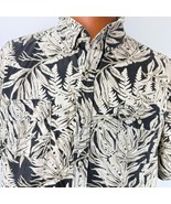 Chaps Hawaiian Aloha XXL Heavy Cotton  Shirt Palm Hibiscus Plumeria Leaves - $37.49