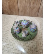 Miniature Tea Set Easter Garden Bunnies Rabbits Party World Bazaars Inc ... - $16.99