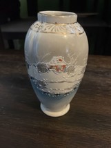 Vintage Miniature Japanese Vase Satsuma Style Hand Painted Moriage-Small Urn 3” - $14.80