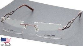 New Lumiere Eyewear 1421 COL.2 Brown Eyeglasses Glasses Rimless 50-19-140 B28mm - £49.23 GBP