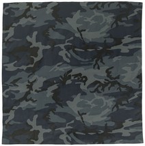 Large Camouflage Midnight Blue Camo - Military Jumbo Bandana 27 In. X 27... - $174.67 MXN