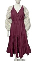 Ulla Johnson Women&#39;s Embroidered Black Cotton Midi Dress S 4 - £376.71 GBP