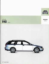 2004 Volvo V40 sales brochure catalog 2nd Edition US 04 1.9T - £6.25 GBP