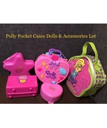 Vintage Bluebird Polly Pocket Dolls Cases &amp; Accessories Mixed Era Lot - £234.67 GBP