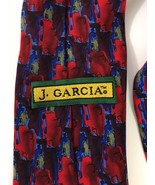 J Garcia Neck Ties Red Maroon Blue California Mission Collection Nineteen - £11.86 GBP