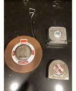 Lot Of 3 Vintage Tape Measures craftsman Evans Master Tufboy measuring t... - $20.68