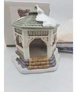 Vtg 1990 Lefton Colonial Village Gazebo Geo Z Lefton 07925 White Snowy C... - $409.20 MXN