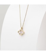 Dainty 14K Four Leaf Clover Necklace-6mm One Clover Necklace-Clover Pendant - $6,058.67 MXN