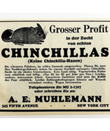 1945 WW2 German-USA Chinchilla Breeding Advertisement Muhlemann NYC C94D - $27.41 CAD
