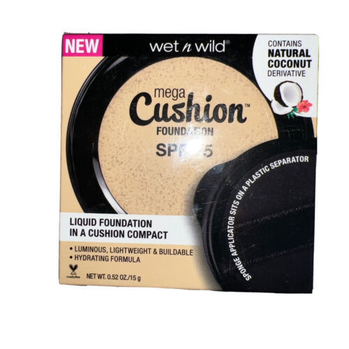 Wet N Wild Mega Cushion Liquid Foundation #106A LIGHT IVORY  (NIB) Pls S... - $19.77