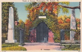 Tomb of President George WASHINGTON Mount Vernon Virginia VA Postcard D58 - £3.95 GBP