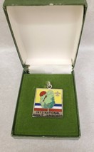 Boy Scout 1973 National Jamboree Sterling Enamel Charm in Original Box Mint - $39.40