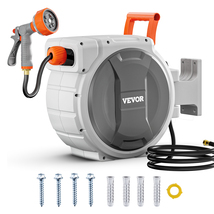 VEVOR Retractable Garden Hose Reel, 1/2 Inch x 84 ft Wall Mounted Hose Reel - $72.90