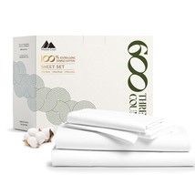 600-Thread-Count Egyptian Quality 100% Cotton Sheets - Queen Size Cooling Bedshe - £81.27 GBP