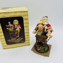 Enesco Small World Of Music Christmas Santa Wind Up Toys Box Holiday Rare  - £72.94 GBP