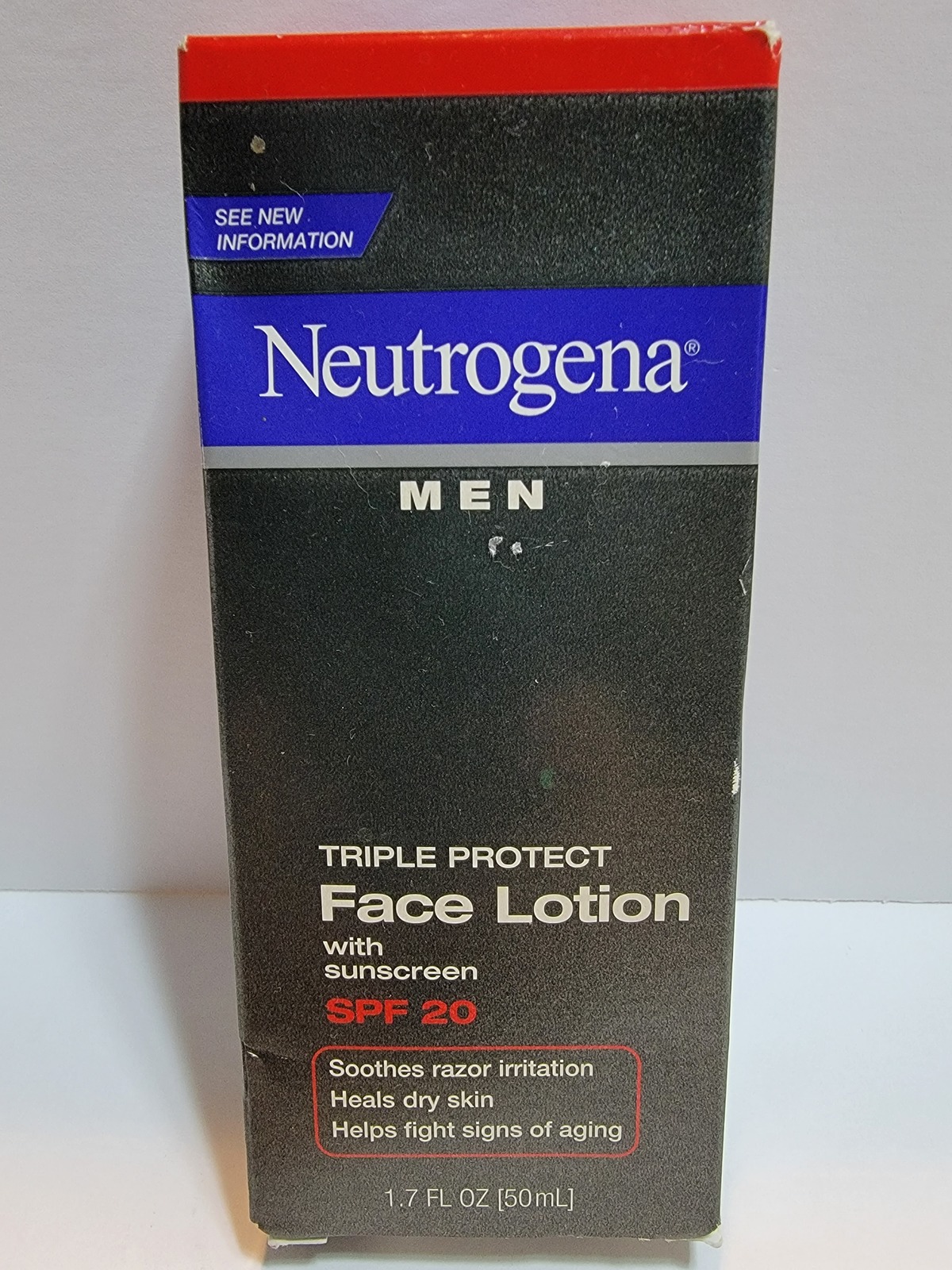 Neutrogena Men Triple Protect Face Lotion Broad Spectrum SPF 20 NIB 1.7 Oz RARE - $85.00