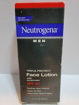 Neutrogena Men Triple Protect Face Lotion Broad Spectrum SPF 20 NIB 1.7 Oz RARE - £63.27 GBP