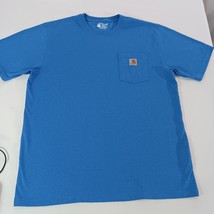 Carhartt K87 H72 Loose Fit Men's Blue Cotton Blend Short Sleeve T-Shirt Sz Large image 8