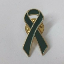 Vintage Dark Green Awareness Ribbon Lapel Hat Pin - £4.18 GBP