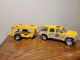 Vintage 1994 Nylint Bandit Racer SUV with trailer. Pressed Steel 1/24th ... - $21.15