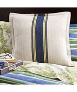 2 Tommy Hilfiger HERRINGBONE STRIPE Euro Shams $270 - $76.75