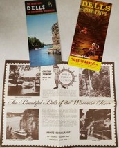 Wisconsin Dells, WI 1950s-60s Brochure Placemat Lot Boat Tours Captain S... - £19.28 GBP