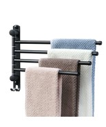 Black Towel Rack Swivel Towel Rack Wall Mounted, Sus304 Stainless Steel ... - $33.99