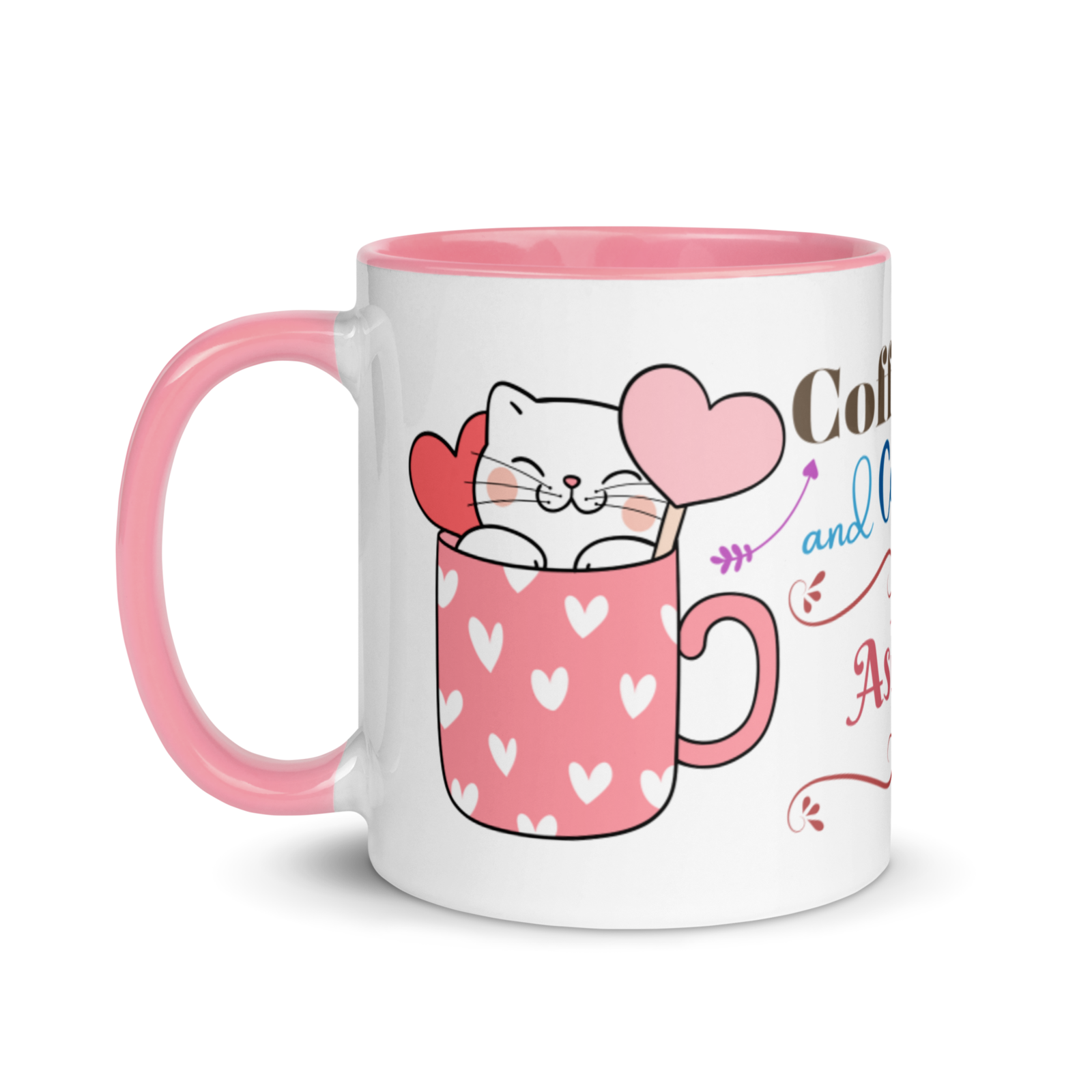 Primary image for Personalized Coffee Mug 11oz | Add Your Name to Adorable Coffee and Cats