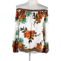 Flying Tomato Crop Top Large L Top Off Shoulder Floral Boho - $26.72