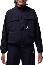 Jordan Big Girl&#39;s Jumpman Windbreaker Taping Jacket Light Weight Black S... - $24.99